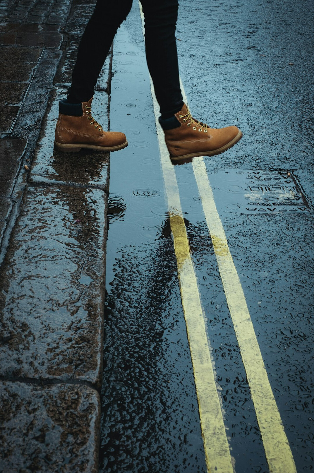 person taking first step on path