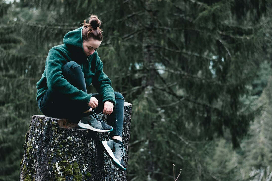person seeking motivation outdoors